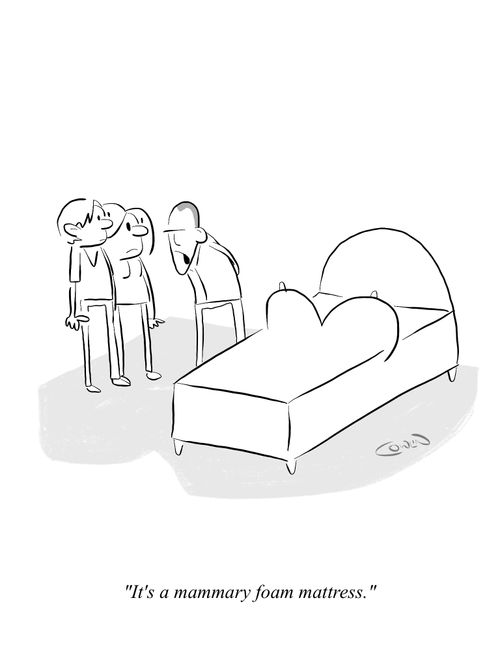 "It's a mammary foam mattress."