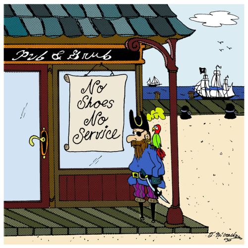 No Shoes, No Service.