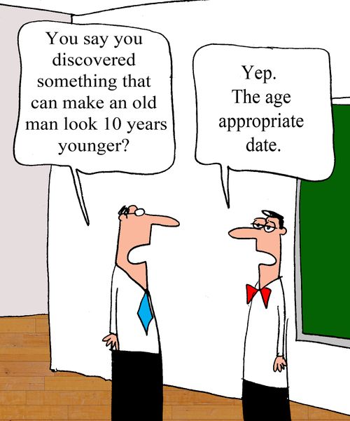 "You say you've discovered something that can make a man look 10 years younger?"
