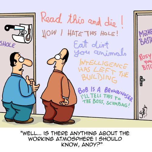 "Well...is there anything about the working atmosphere I should know, Andy?"