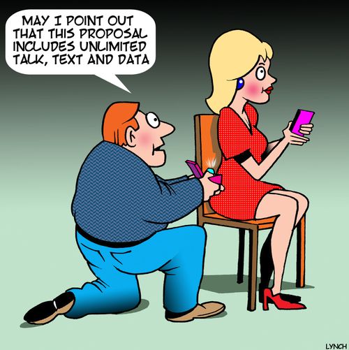 "May I point out that this proposal includes unlimited talk, text and data."