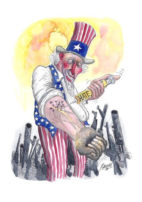 Uncle Sam Injecting Hate