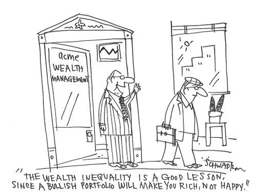 "The wealth inequality is a good lesson, since a bullish portfolio will make you rich, not happy."