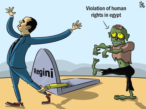"Violation of human rights in Egypt."
