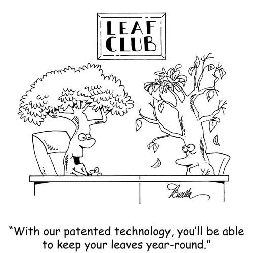 "With our patented technolgy, you'll be able to keep your leaves year-round."