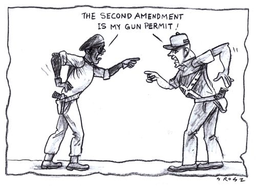 "The Second Amendment is my gun permit!"