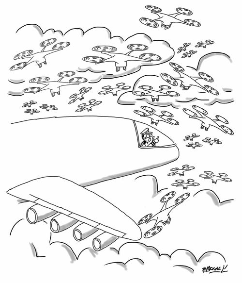 Passenger Jet vs Drones
