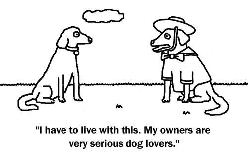 "I have to live with this. My owners are very serious dog lovers."