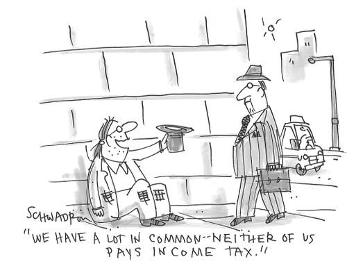 "We have a lot in common - neither of us pays income tax."