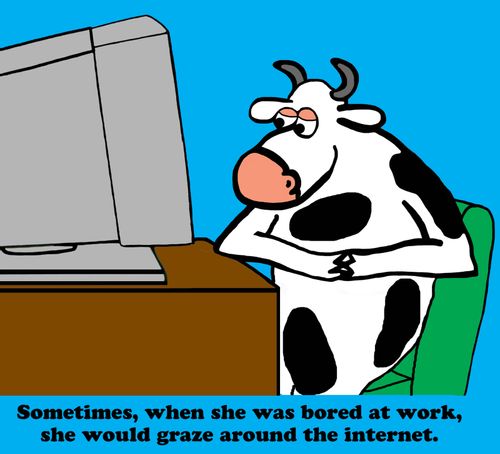 Sometimes, when she was bored at work, she would graze around the internet.