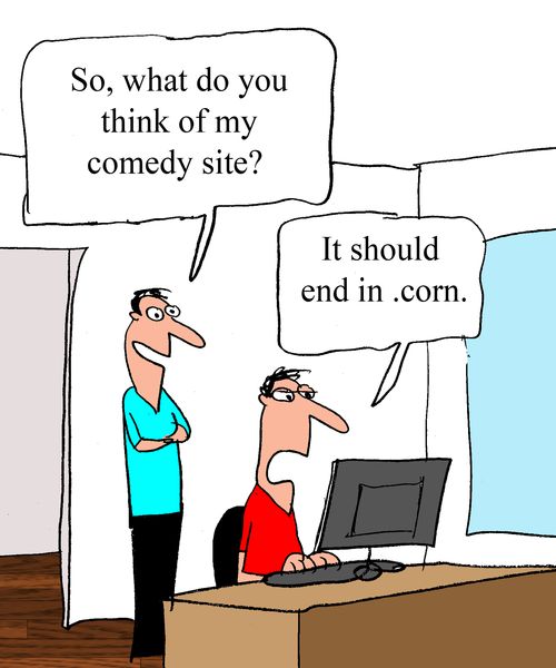 "What do you think of my comedy site?" 