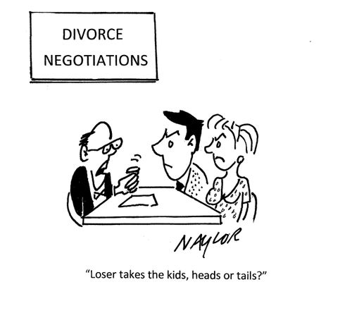 Divorce Negotiations: "Loser takes the kids, heads or tails?"