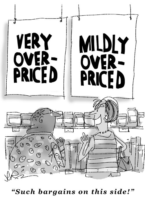 "Such bargains on this side!"