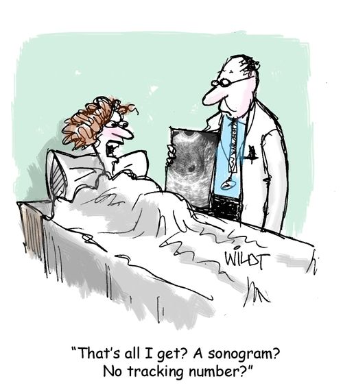 "That's all I get? A sonogram? No tracking number?"