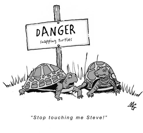 "Stop touching me Steve!"