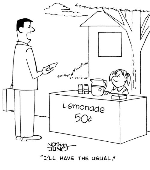 "I'll have the usual."