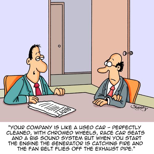 "Your company is like a used car..."