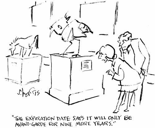"The expiration date says it will only be avant-garde for nine more years."