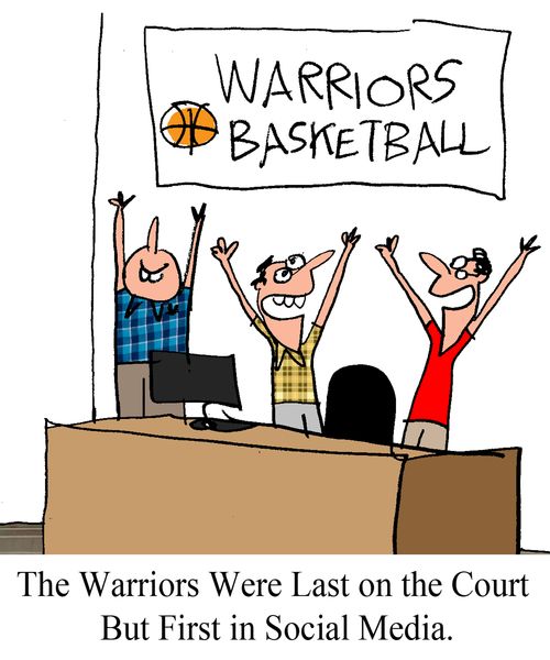 The Warriors Were Last on the Court But First in Social Media.