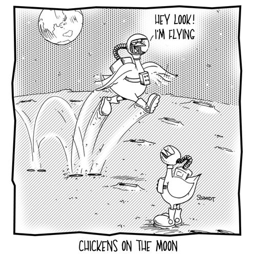 Chickens on the Moon