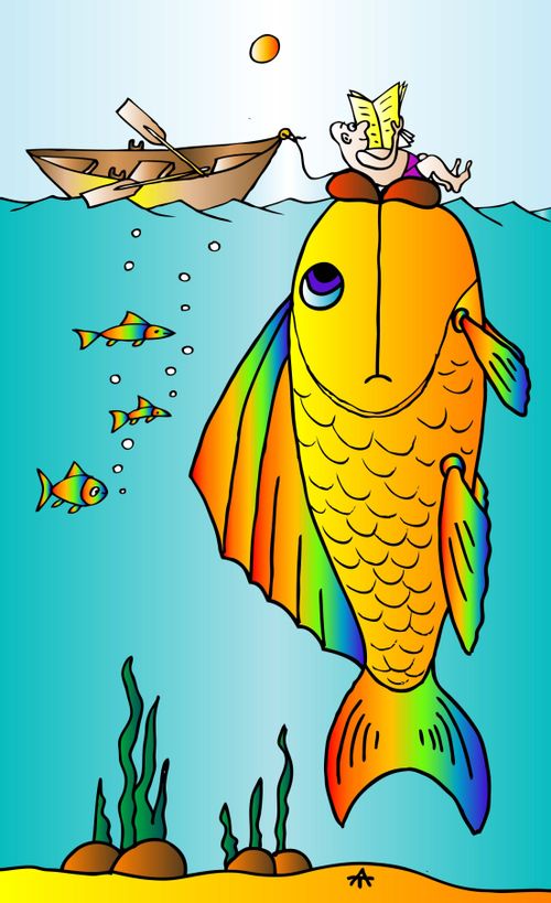 Man and fish