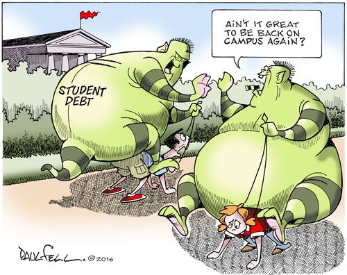 "Ain't it great to be back on campus again?"