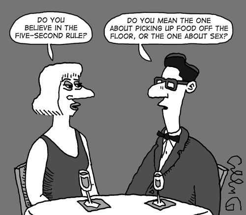 "Do you believe in the five-second rule?"