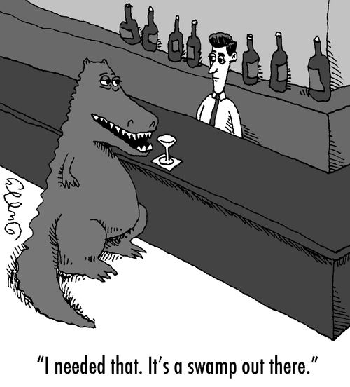 "I needed that. It's a swamp out there."