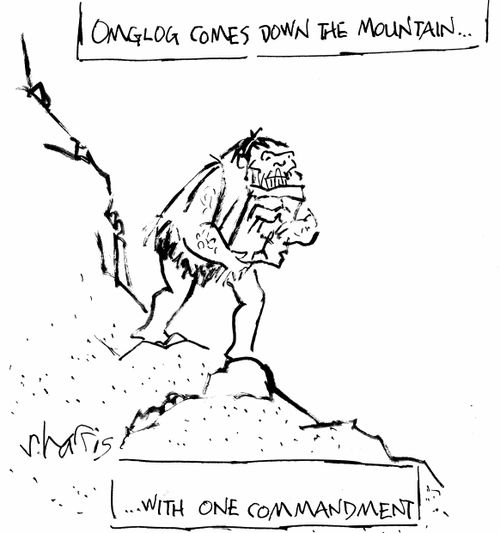 Omglog comes down the mountain...with one commandment.