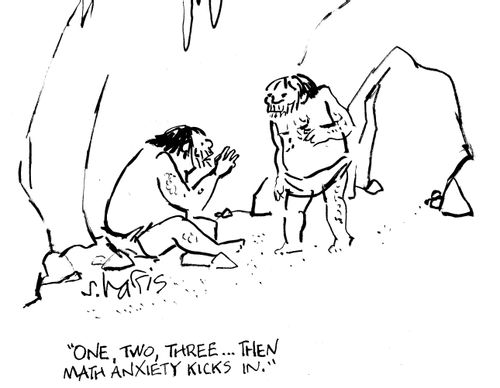 "One, two, three...then math anxiety kicks in."