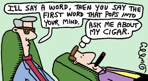 "I'll say a word, then you say the first word that pops into your mind."