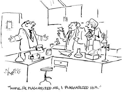 "Simple. He plagiarized me, I plagiarized him."