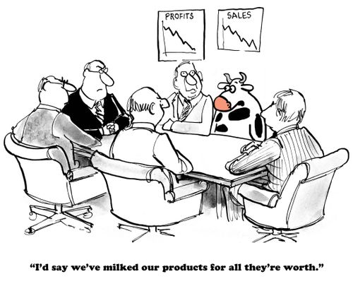 "I'd say we've milked our products for all they're worth."