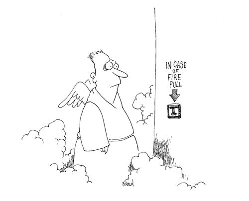 Sign in Heaven - In case of fire pull