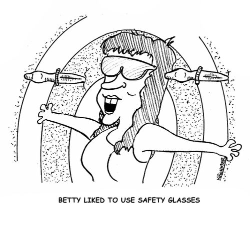 Betty liked to use safety glasses