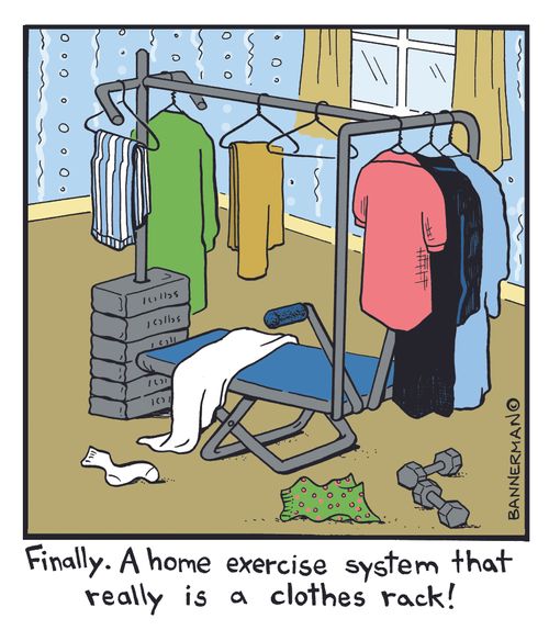 Finally. A home exercise system that really is a clothes rack!