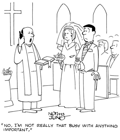 "No, I'm not really that busy with anything important."