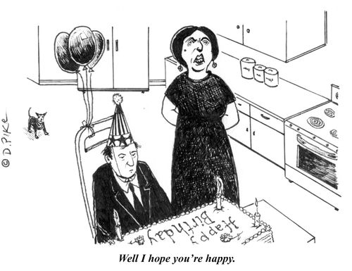 "Well I hope you're happy."