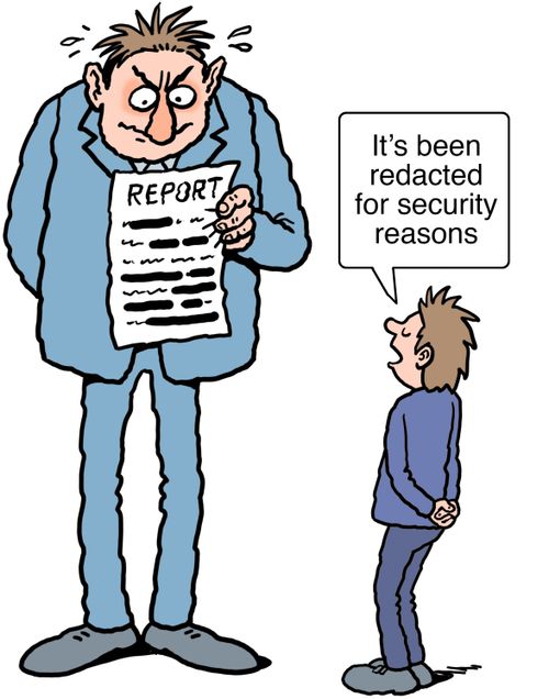 "It's been redacted for security reasons."
