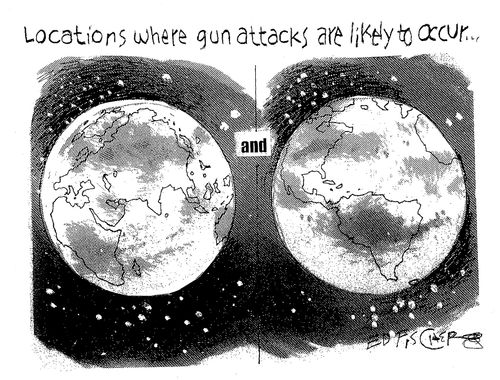 Locations where gun attacks are likely to occur...