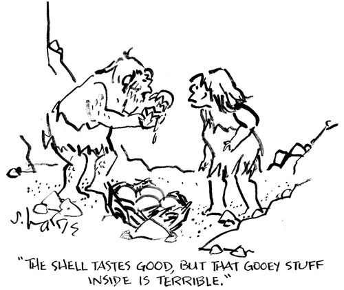 "The shell tastes good, but that gooey stuff inside is terrible."