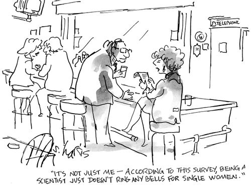 "It's not just me - according to this survey, being a scientist just doesn't ring any bells for single women."