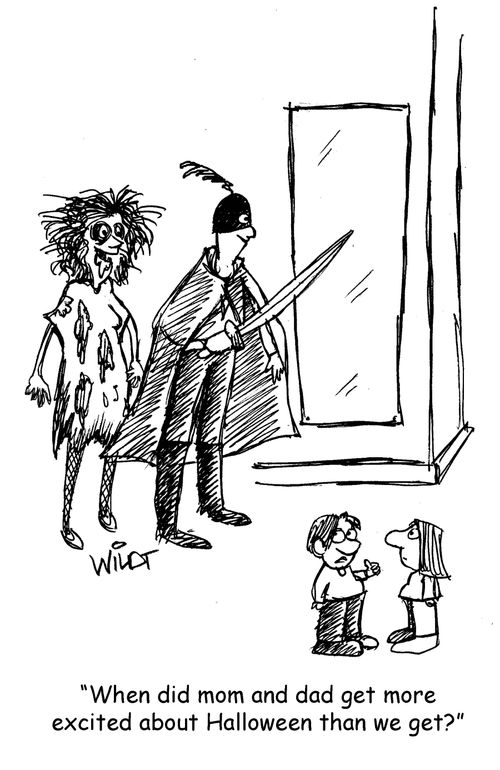 "When did mom and dad get more excited about Halloween than we get?"