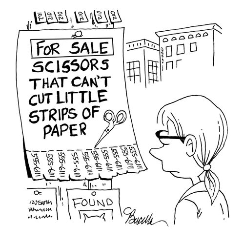 For Sale - Scissors That Can't Cut Little Pieces Of Paper.