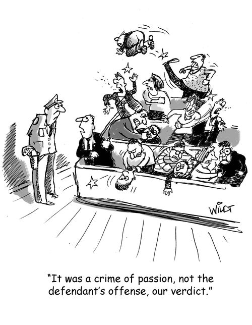 "It was a crime of passion, not the defendant's offense, out verdict."