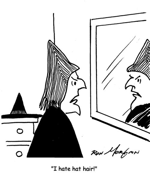 "I hate hat hair."