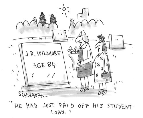 "He had just paid off his student loan."