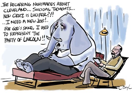 "...The recurring nightmares about Cleveland...Suicidal thoughts...Now Cruz is Lucifer?!!. . ."