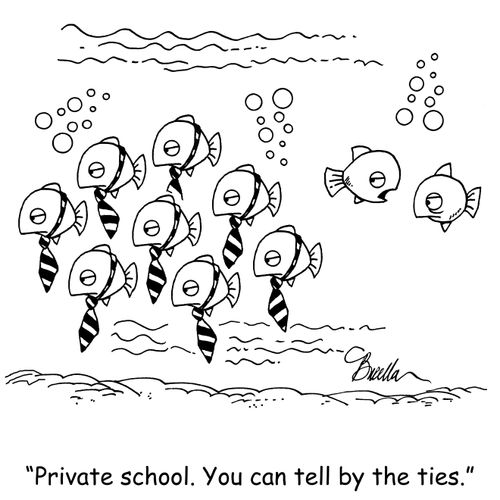 "Private school. You can tell by the ties."