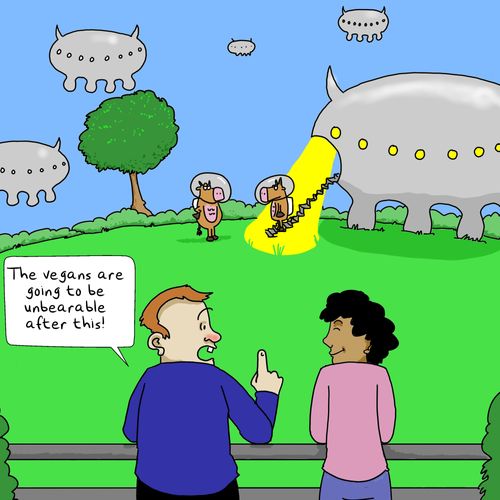 "The vegans are going to be unbearable after this!"